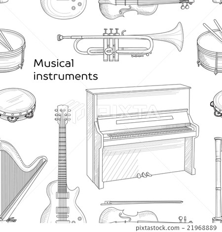 Musical instruments pattern Musical instruments pattern 21968889