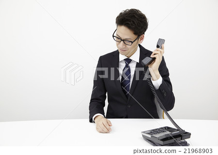 Young office worker office phone 21968903