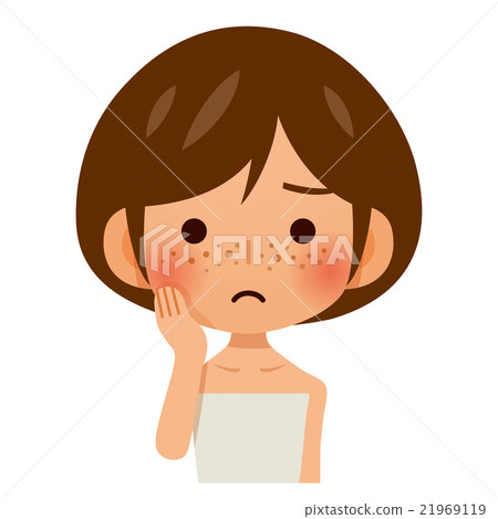 Women suffering from freckles 21969119
