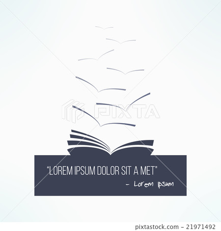 Quote box with a book. Quoting artistic design 21971492