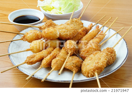 炒豬肉和那迦的串 21971947