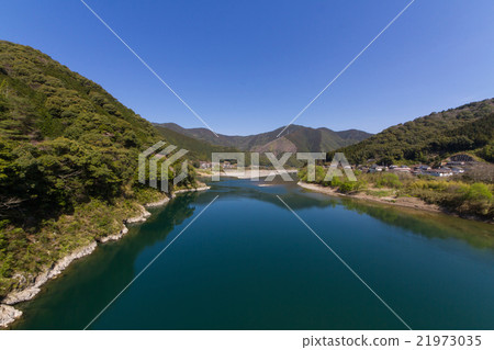 四萬十市，高知縣四萬十川和口商店結算橋 21973035