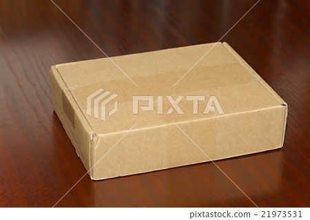 Cardboard Box on Desk 21973531