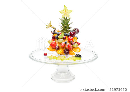 Fruit snack made in shape of tree Fruit snack made in shape of tree 21973650