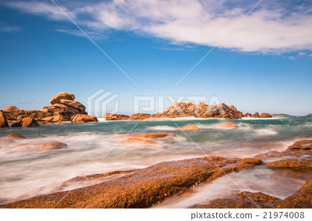 Atlantic ocean coast in Brittany 21974008