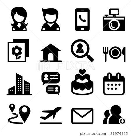 Contact icon set 21974525