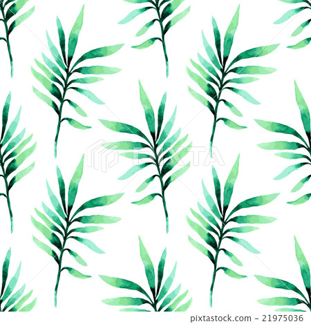 Watercolor floral seamless pattern. - Stock Illustration [21975036] - PIXTA