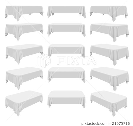 Rectangular rounded tablecloth set - Stock Illustration [21975716] - PIXTA