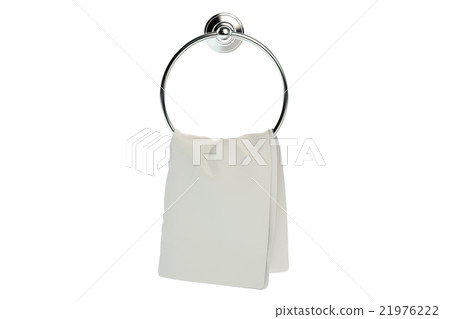 Ring shaped holder with towel, 3D rendering 21976222