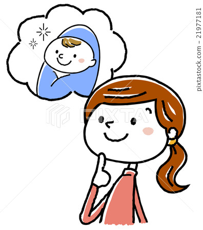 插圖素材:孕婦和出生的孩子 插圖素材:孕婦和出生的孩子 21977181