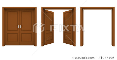 Double-breaking door brown 21977596