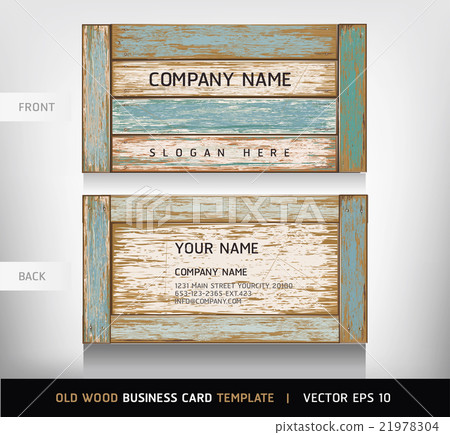 Old Wooden Texture Business Card Background. 21978304