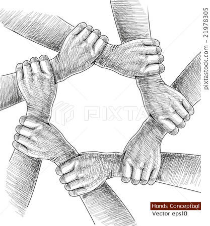Hands Drawing Conceptual. 21978305