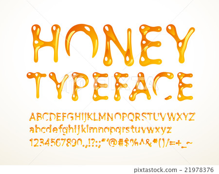 Vector honey typeface 21978376
