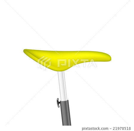 Bicycle seat in yellow design 21978518