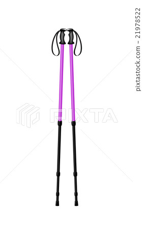 Hiking poles in purple and black design  21978522