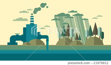 Nature Pollution Plant Pipe Dirty Waste Water Nature Pollution Plant Pipe Dirty Waste Water 21979812