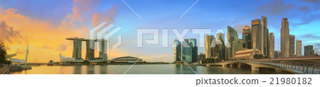 Singapore Skyline and view of Marina Bay Singapore Skyline and view of Marina Bay 21980182