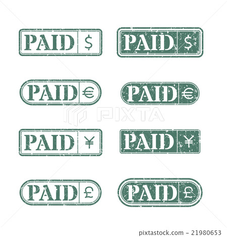 A set of stamps is paid, vector illustration. A set of stamps is paid, vector illustration. 21980653