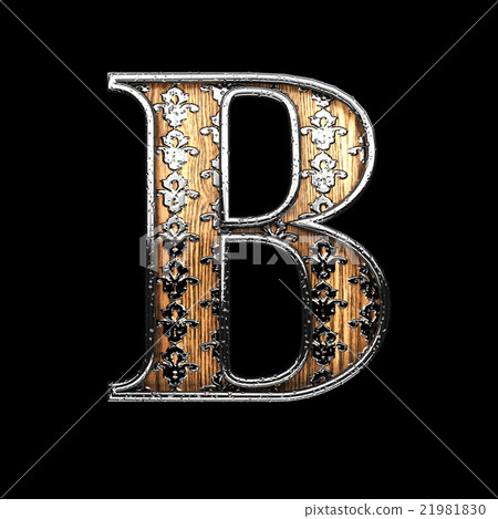 b silver letter. 3D illustration - Stock Illustration [21981830] - PIXTA