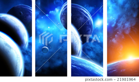 Collection of space banners 21981964
