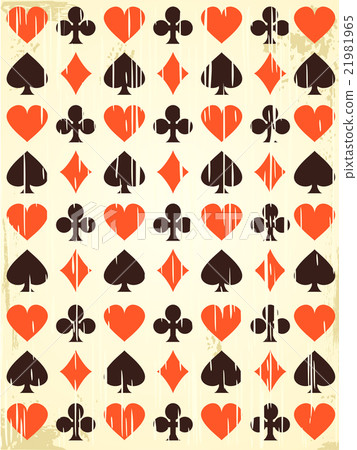 Vector background with playing cards symbols 21981965