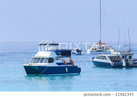 tourist speed boat floating in harbor port phuket tourist speed boat floating in harbor port phuket 21982345