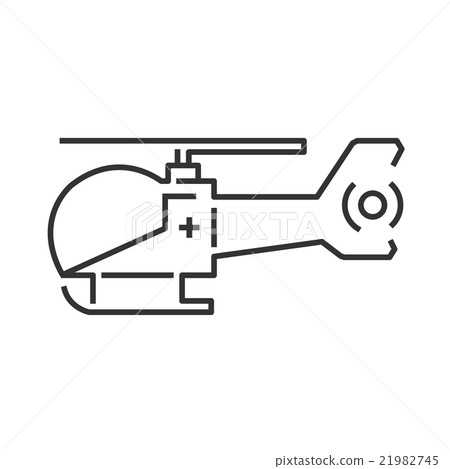 line icon design ambulance helicopter icon 21982745