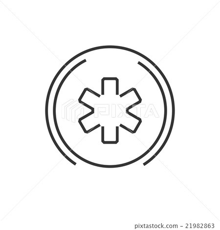 line icon ambulance symbols on Circle label line icon ambulance symbols on Circle label 21982863