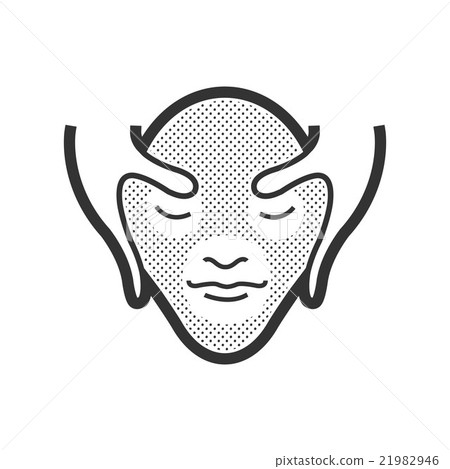 Facial massage icon 21982946