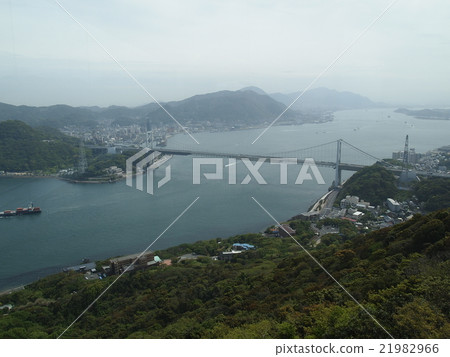 從下關市火山觀看的Kanmon海峽 21982966