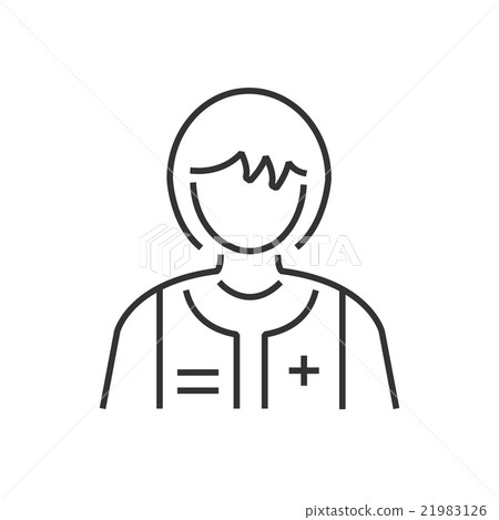 line icon woman Rescuers, Medical avatar line icon woman Rescuers, Medical avatar 21983126