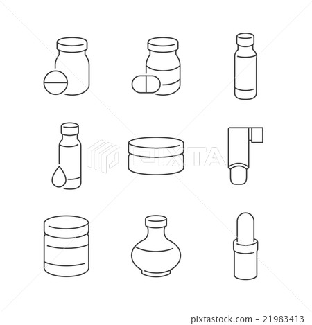 Line Icons Medical Pharmacist, bottles Icons Line Icons Medical Pharmacist, bottles Icons 21983413