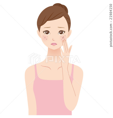 女性患斑點美容護膚 21984150