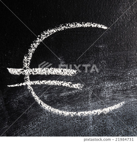 euro sign on chalk board 21984731