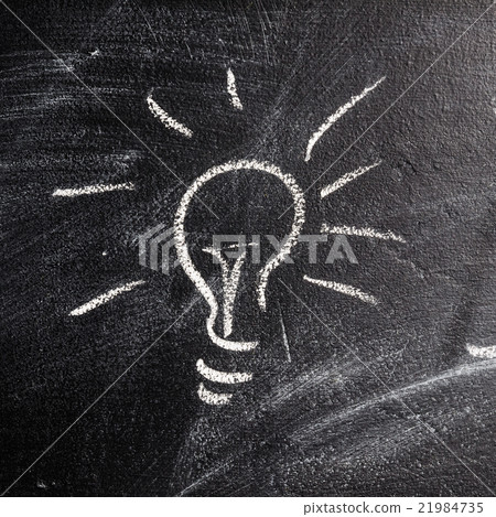 bulb on chalk board 21984735