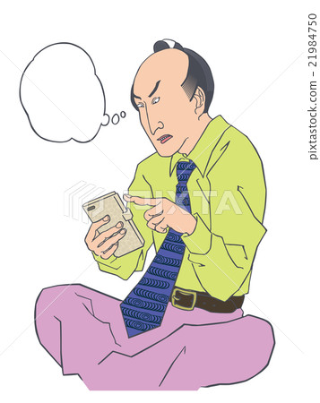 Illustration of Ukiyoe style style men (smart operation) 21984750