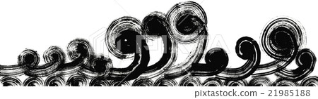 Spiral wave splash calligraphy handwriting Spiral wave splash calligraphy handwriting 21985188