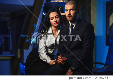 Couple indoors. Office romance concept Couple indoors. Office romance concept 21987318