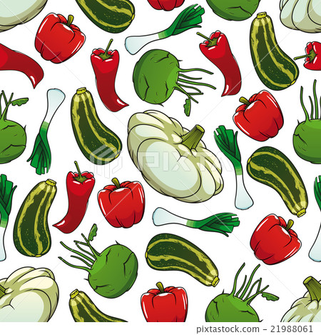 Colorful seamless pattern of fresh vegetables Colorful seamless pattern of fresh vegetables 21988061