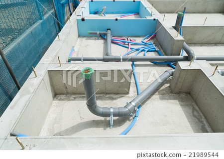 Housing foundation construction piping Housing foundation construction piping 21989544