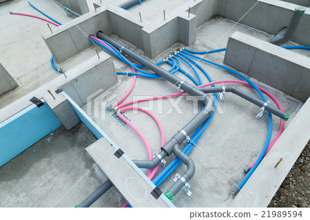 Housing foundation construction piping 21989594