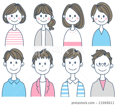 Illustration of men and women (set) Illustration of men and women (set) 21989811