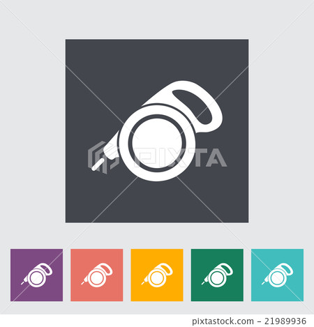 Retractable lead flat icon 21989936