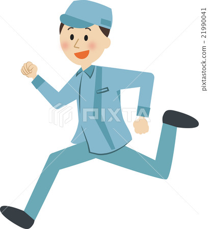 Running workers - Stock Illustration [21990041] - PIXTA