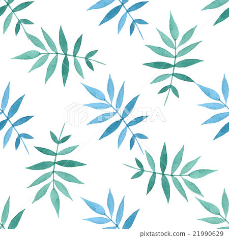 Watercolor floral seamless pattern. - Stock Illustration [21990629] - PIXTA