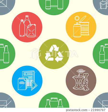 vector recycle waste seamless pattern. vector recycle waste seamless pattern. 21990787