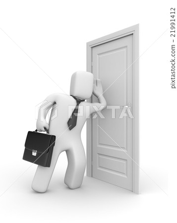 Businessman eavesdropping or spying 21991412