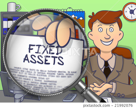 Fixed Assets through Magnifier. Doodle Concept. Fixed Assets through Magnifier. Doodle Concept. 21992076