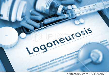 Logoneurosis Diagnosis. Medical Concept. 3D Render Logoneurosis Diagnosis. Medical Concept. 3D Render 21992078